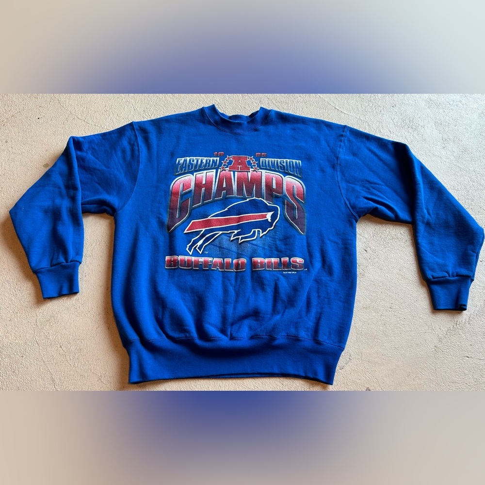 Vintage Buffalo Bills 1995 AFC Eastern Division Champs Sweatshirt, Made in USA